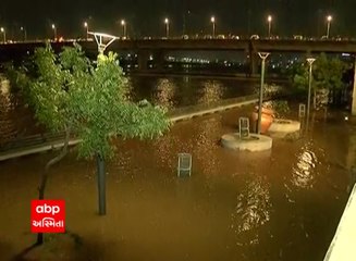 અમદાવાદ: સાબરમતી નદીનું જળસ્તર વધતા રિવરફ્રંટ પર પાણી ફરી વળ્યા