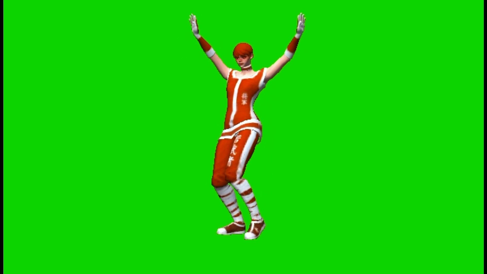⁣Girl 3D Dance Green Screen