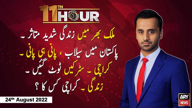 11th Hour | Waseem Badami | ARY News | 24th August 2022