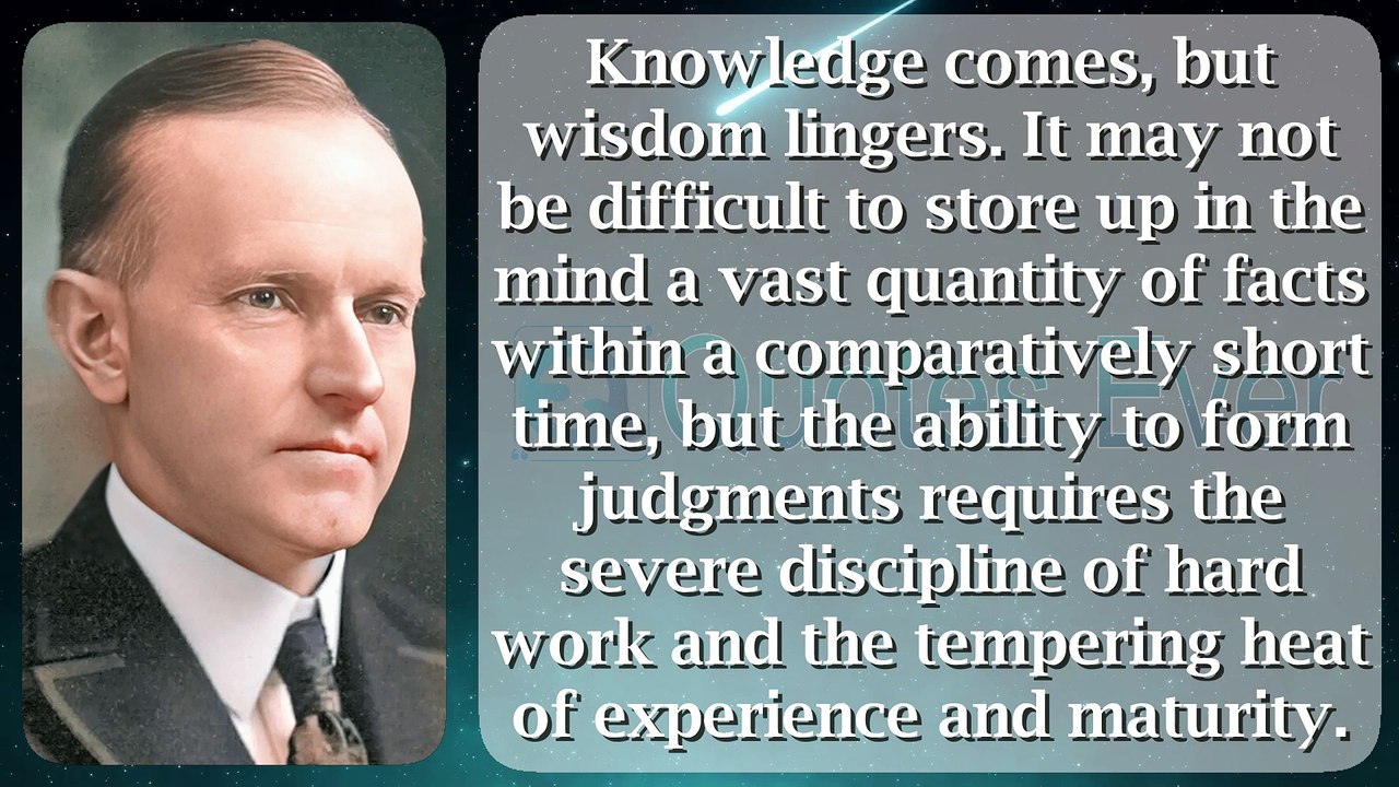 Calvin Coolidge 60 #quotes #quotesaboutlife #quotesaboutlove #quoteschannel Quotes Ever