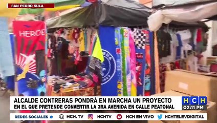 Alcalde sampedrano convertirá la Tercera Avenida en “Zona Peatonal los Emprendedores”