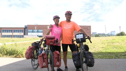Deux cyclistes parcourent 5700 km et amassent près de 9000$