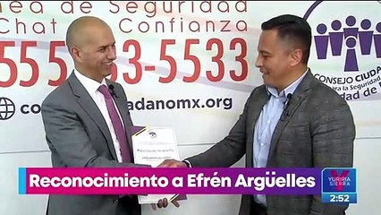 下载视频: Reconocen el trabajo del reportero de Imagen Noticias Efrén Argüelles