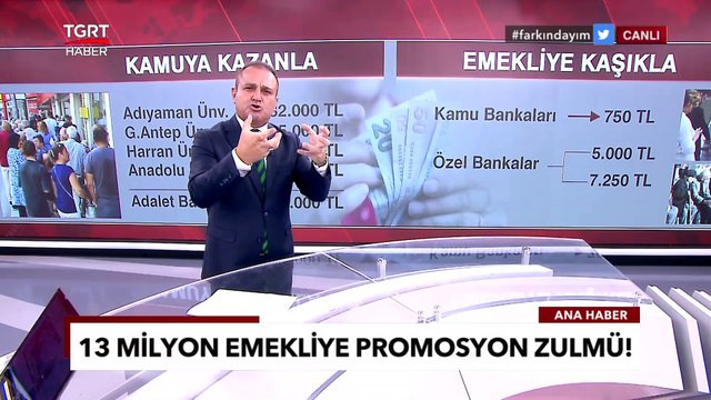 Kamuya Kazanla, Emekliye Kaşıkla: 13 Milyon Emeklinin Ezildiği Promosyon Zulmü! - TGRT Ana Haber