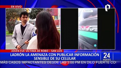 San Luis: Delincuente en motocicleta roba celular a mujer y ahora la extorsiona