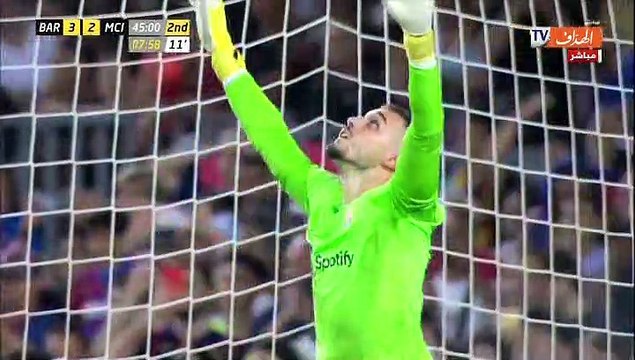هدف رياض محرز من ضربة جزاء ضد برشلونة