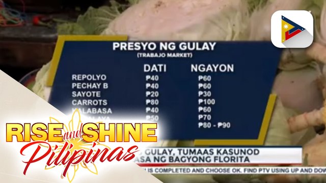 Presyo ng ilang gulay, tumaas kasunod ng pananalasa ng bagyong Florita