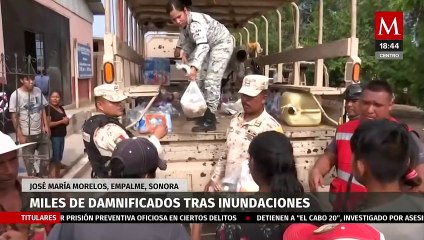 Miles de damnificados tras las lluvias en Sonora