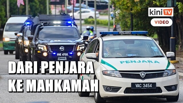 Najib dari penjara Kajang tiba di mahkamah untuk perbicaraan 1MDB