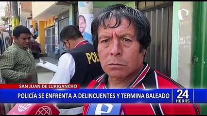 SJL: Policía jubilado se enfrenta a delincuentes y termina baleado