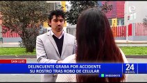 San Luis: ladrón roba celular a mujer que realizaba videollamada y graba su rostro por accidente