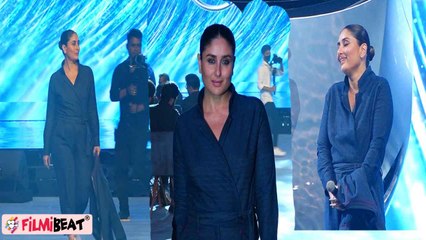 Kareena Kapoor ने की Jumpsuit में Ramp Walk, Stage पर Bebo का जलवा अनोखा, Video viral *Bollywood