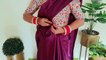 How to Wear Plain Satin Saree | Satin Saree Draping Style and Hacks | Solid Satin Saree Draping