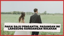 Masih Pakai Baju Pengantin, Pasangan Ini Langsung Kondangan Nikahan Sahabat, Publik: Saingan Make Up dan Baju