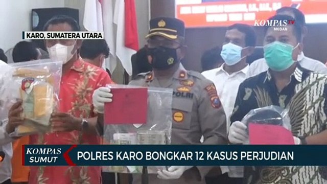 Polres Tanah Karo Bongkar 12 Kasus Perjudian