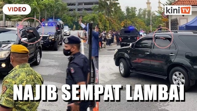 Najib pulang ke penjara, sempat lambai kepada penyokong