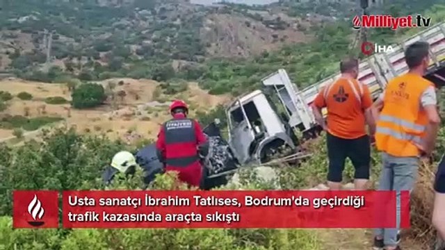 Ünlü sanatçı İbrahim Tatlıses, Bodrum'da trafik kazası geçirdi