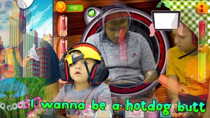 SHAWN plays HOT DOG HERO!  Bendy & Hello Neighbor get Eaten!! (FGTEEV 3-in-1 Games w_ Venom)