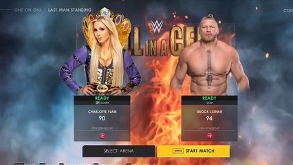 WWE 2K22 Charlotte flair VS Brock Lesnar