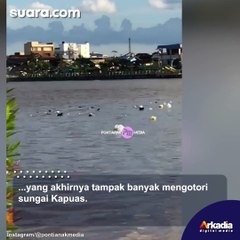 Warga Pontianak Seenaknya Buang Sampah di Sungai Kapuas, Netizen Colek Edi Rusdi Kamtono: Tolong Pak