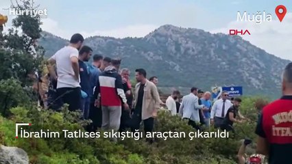 İbrahim Tatlıses'in içinde bulunduğu araç çarpışmanın etkisiyle alev aldı
