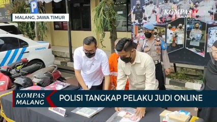 Pelaku Judi Online di Kota Malang Dibekuk Polisi