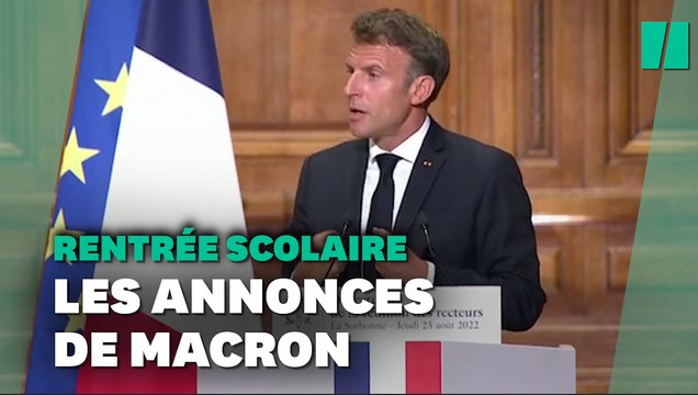 Rentrée scolaire 2022 : Ce qu’il faut retenir des annonces d’Emmanuel Macron