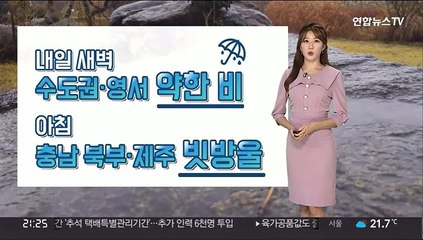 [날씨] 새벽 수도권 이슬비…내일 한낮 후텁지근 더위