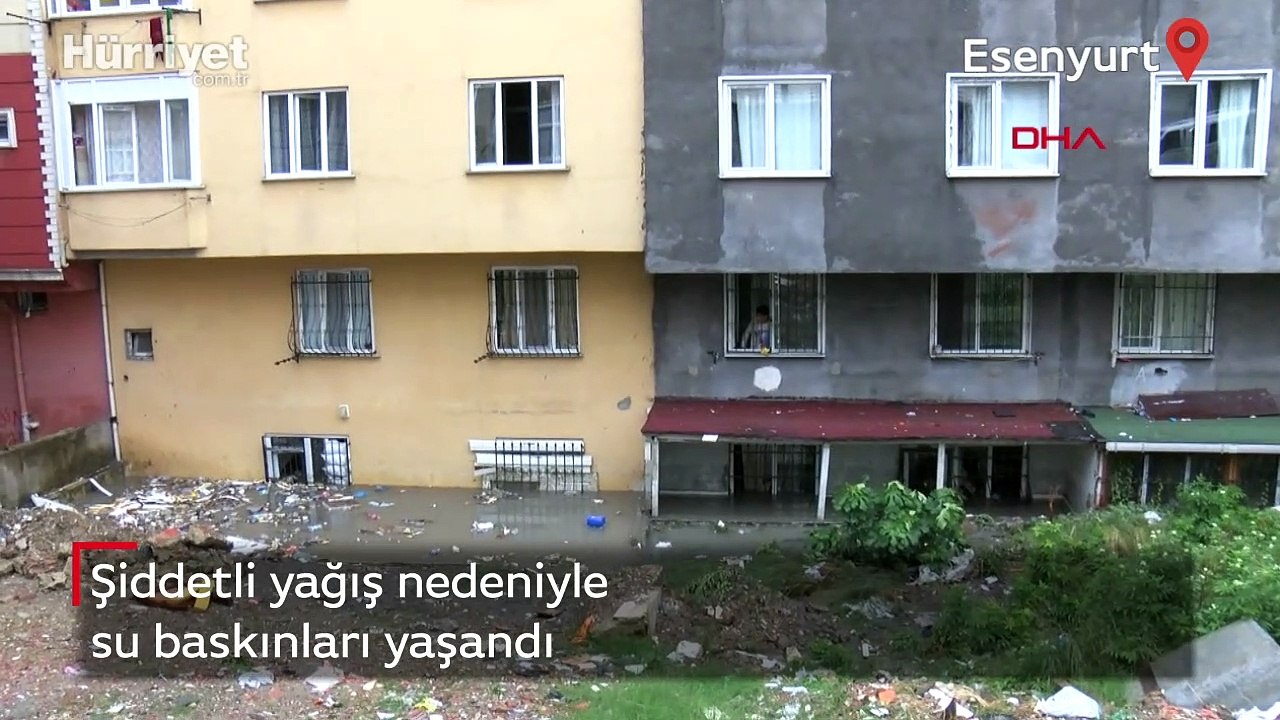 Esenyurt'ta sele kapılan köpeğin kurtarılma anları