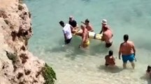 Monopoli (BA) - Cade da scogli a Cala Tre Buchi, donna soccorsa da Guardia Costiera (25.08.22)