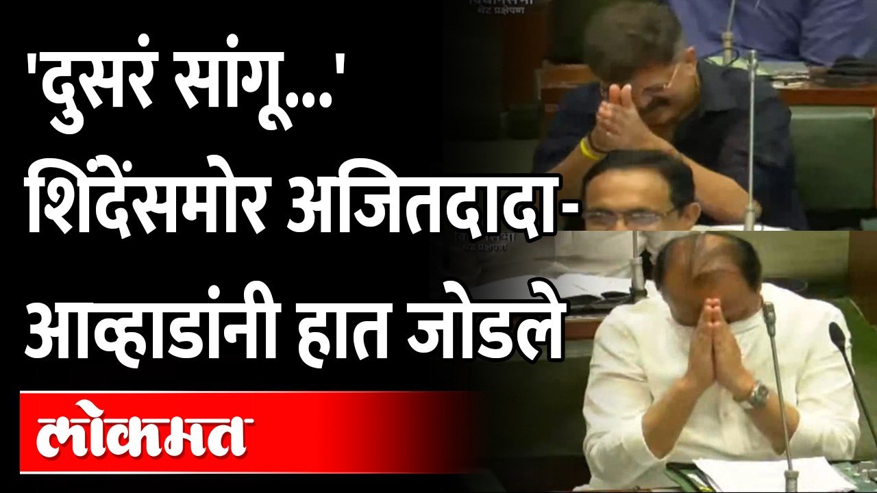 Pawar-Awhad Vs Eknath Shinde | एकनाथ शिंदेंनी अजित पवार आणि जितेंद्र आव्हाड दोघांनाही घेरलं