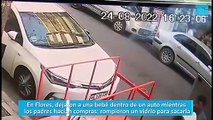 En Flores, dejaron a una bebé dentro de un auto mientras los padres hacían compras