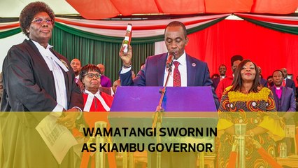 Wamatangi sworn in as Kiambu governor