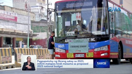 Pagpapatuloy ng libreng sakay sa 2023, inihirit matapos hindi maisama sa proposed 2023 national budget | Saksi