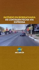 Incêndio em Contagem fecha Via Expressa