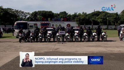 NCRPO, inilunsad ang programa na layong paigtingin ang police visibility | Saksi