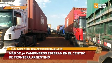 Más de 30 camioneros esperan en el centro de frontera argentino
