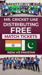 UAE's Mr Cricket distributes tickets