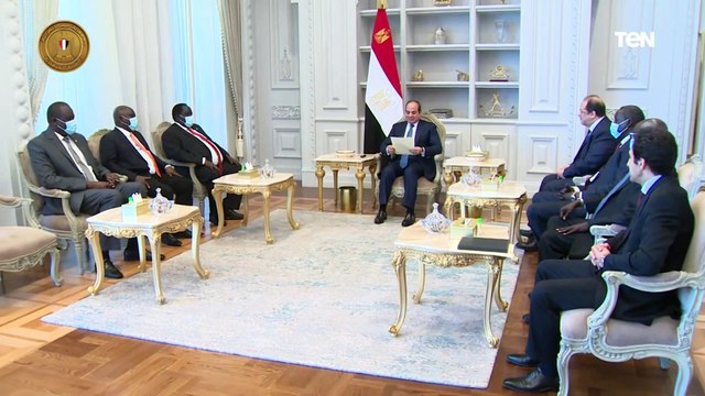 الرئيس عبد الفتاح السيسي يستقبل مستشار رئيس جمهورية جنوب السودان للشئون الأمنية
