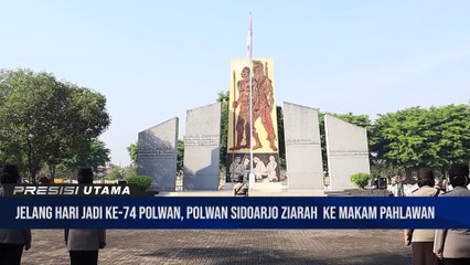 Jelang Hari Jadi Ke-74, Polwan Sidoarjo Ziarah Rombongan ke Makam Pahlawan