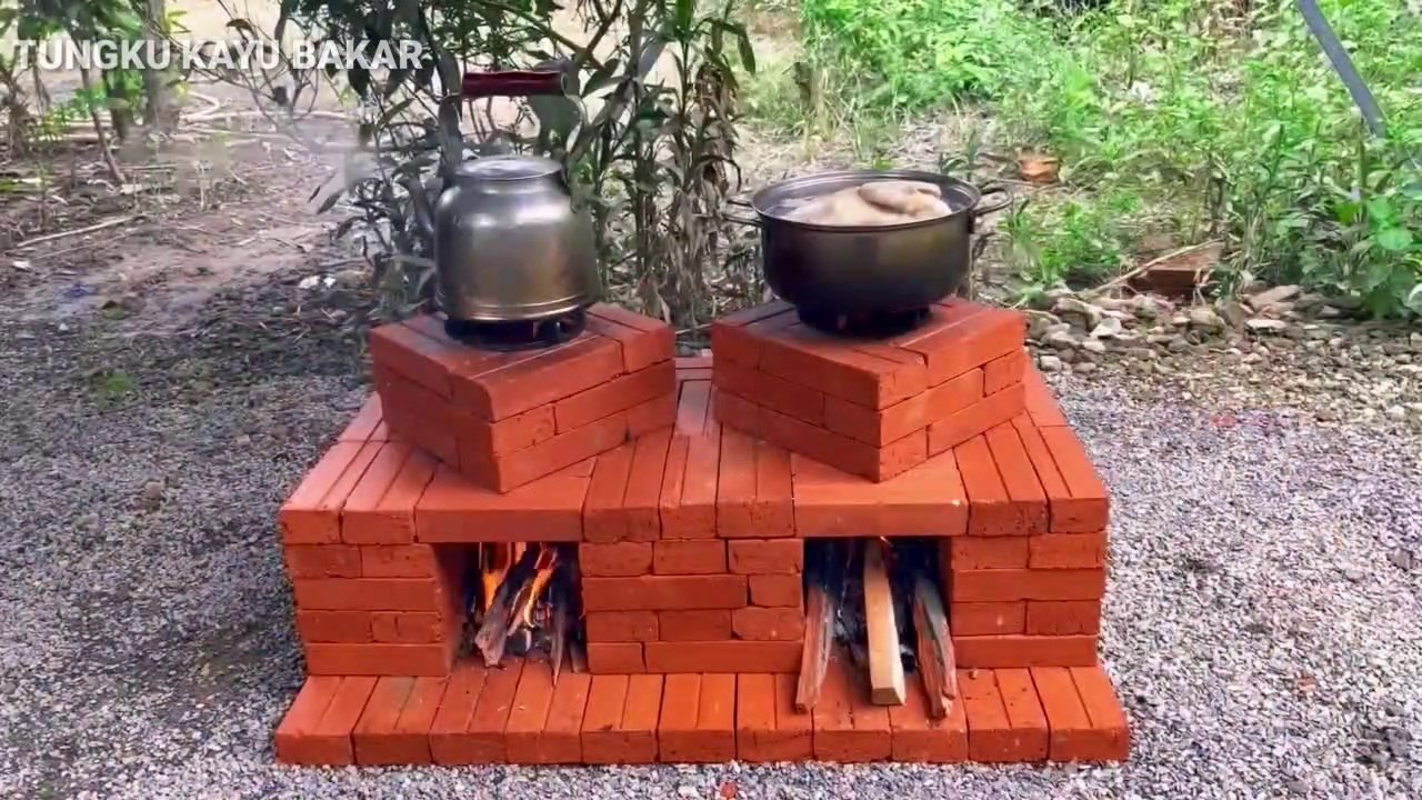 Membuat Tungku kayu bakar 47 || How to make firewood stove