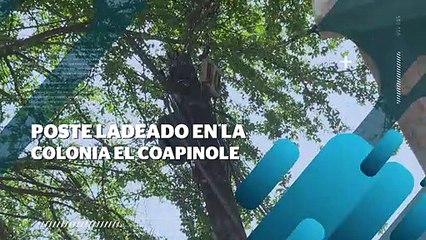 Riesgo en El Coapinole por poste ladeado | CPS Noticias Puerto Vallarta