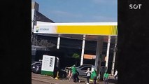 Confusão é registrada em posto de combustíveis na Avenida Brasil em Cascavel