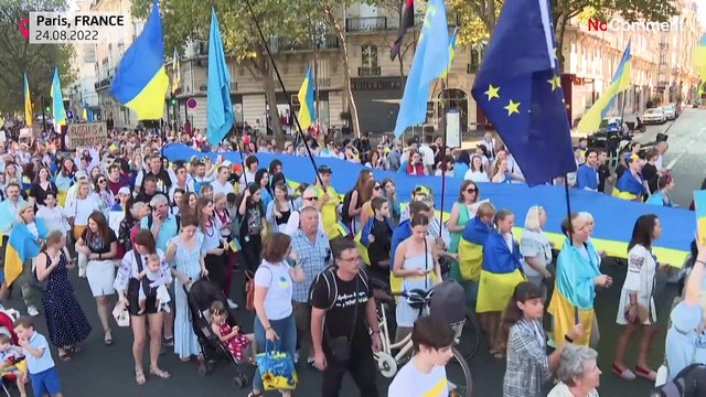 Protest all over Europe against Russia's six-month invasion of Ukraine