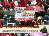 Clase trabajadora de Guayana se concentra en apoyo a las medidas económicas del Ejecutivo Nacional