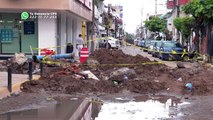 Aguas negras escurren por la calle Josefa Ortiz hacia el río Pitillal | CPS Noticias Puerto Vallarta