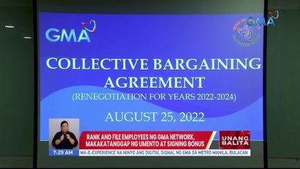 Rank and file employees ng GMA Network, makakatanggap ng umento at signing bonus | UB