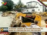 Barinas | Avanzan labores de reconstrucción sobre el muro de contención en el río Socopó