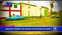 Chorrillos: Delincuentes en moto asaltan a empresario tras retirar 1700 dólares