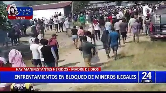 Madre de Dios: Mineros ilegales realizan paralización y bloqueo de carreteras